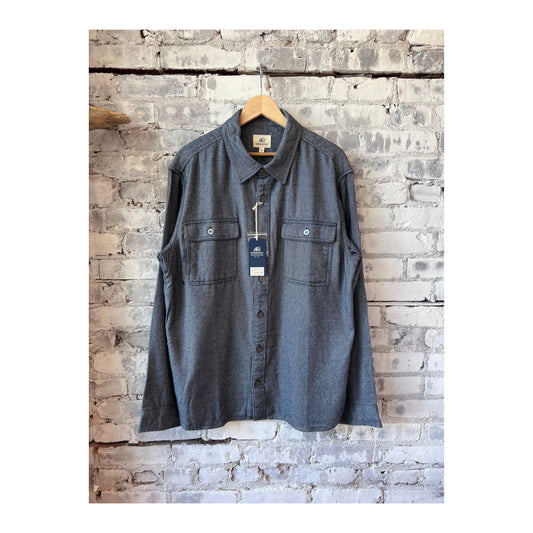 Dylan Brushed Twill Overshirt - Navy - DUNE + SALT