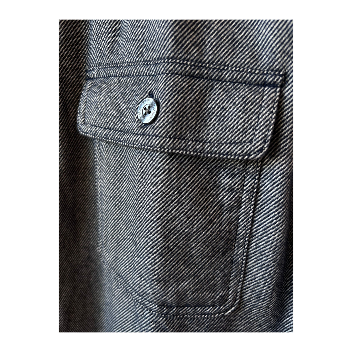 Men's navy Dylan brushed twill overshirt by Surfside Supply, featuring a relaxed fit and button-up front.