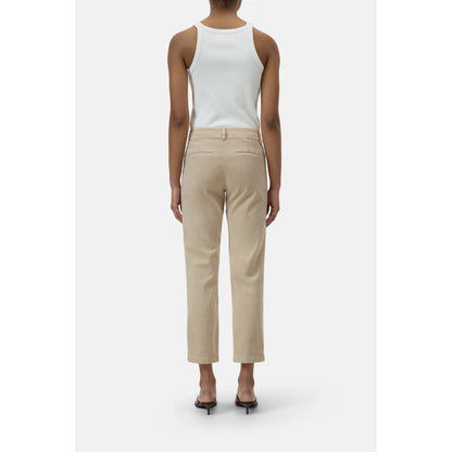 Closed Women's Sylva Slim Twill Pants - Clay Beige Dark Gray