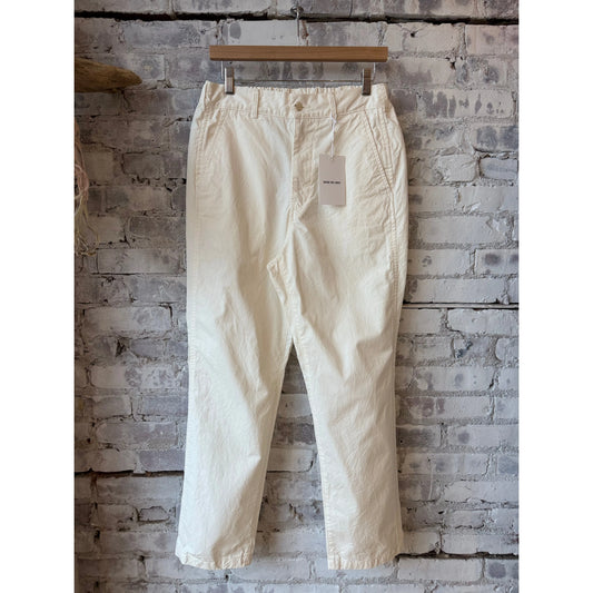 Men's tapered chino cloth pant in off-white by Sage De Cret, shown on a model with a relaxed fit and stylish design.
