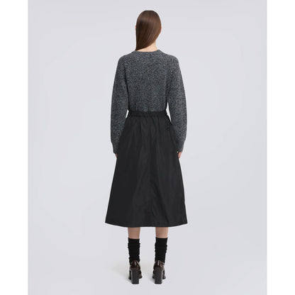 Aspesi Technical Polyester Lined Skirt - Navy Dark Slate Gray