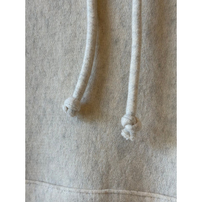 Women's Tencel brushed fleece reverse weave hoodie in oatmeal by V::Room, showing front view of cozy pullover with hood.