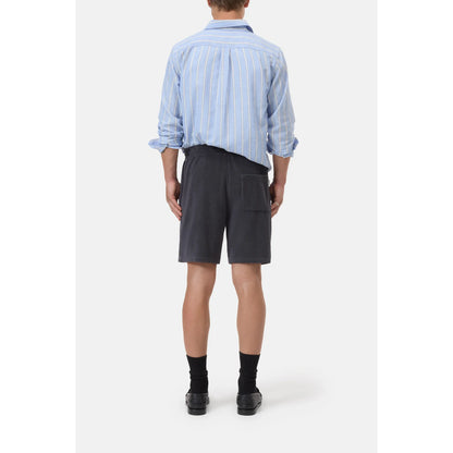 Men's Terry Cloth Shorts in Magma Black by Closed Men's, featuring a relaxed fit and soft terry fabric for casual comfort.