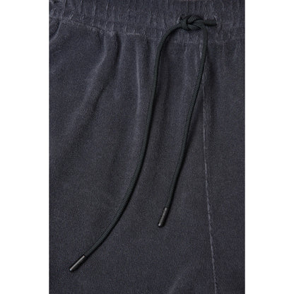 Men's Terry Cloth Shorts in Magma Black by Closed Men's, showing soft terry fabric and relaxed fit design.
