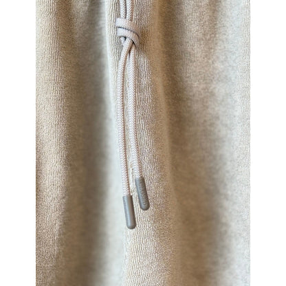 Men's Terry Cloth Shorts in Mud Grey by Closed Men's, showing relaxed fit and soft terry fabric for casual wear.