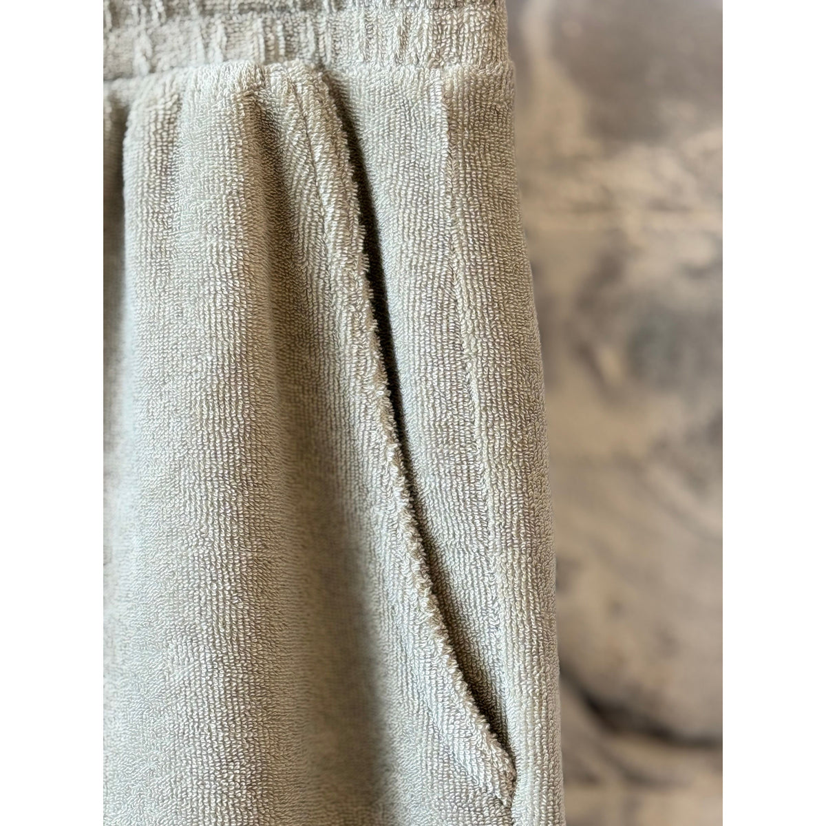 Men's Terry Cloth Shorts by Closed Men's in mud grey, featuring a relaxed fit and comfortable fabric for casual wear.