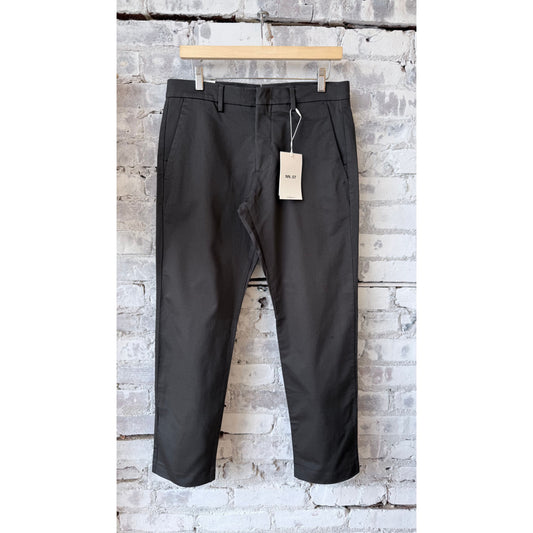 Men's NN07 Theo Classic Tailored Slim Fit Chino in dark army, showing the slim fit design and dark green color.