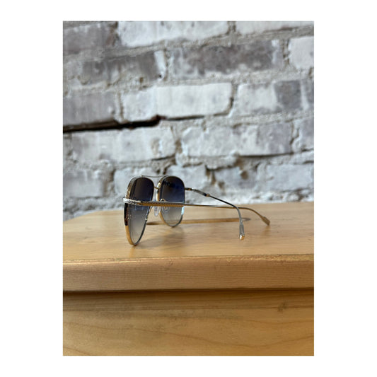 Barton Perreira Trask Sun sunglasses with silver and indigo gradient lenses, stylish accessory with modern design