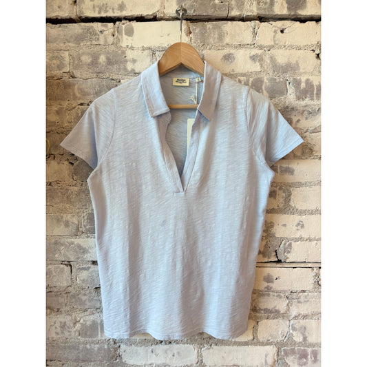 Women's Hartford Tunage Knit T-Shirt in sky blue, soft fabric with a relaxed fit, perfect for casual wear.