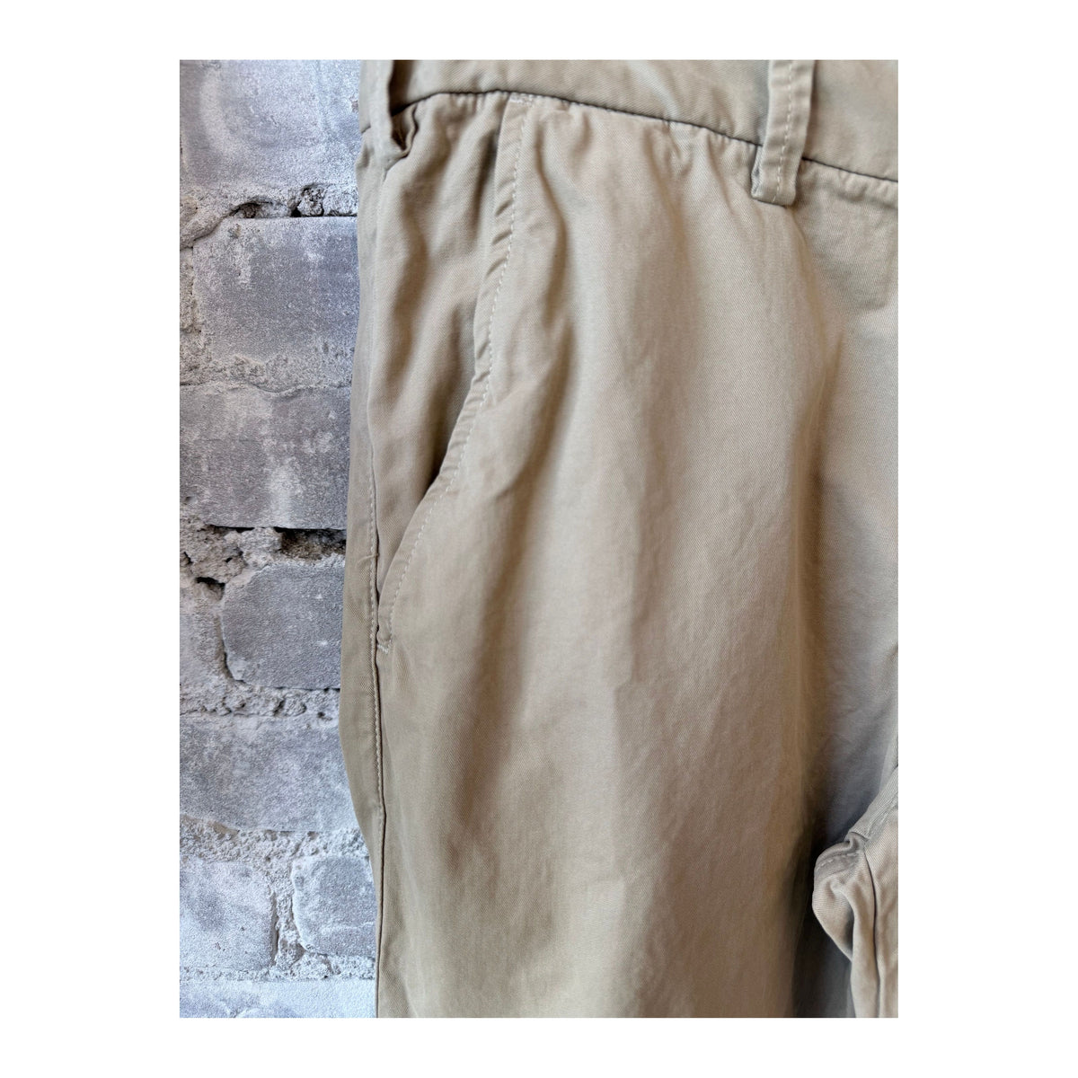 Men's khaki Twill Original Chino pants by Save Khaki United, featuring a classic fit and durable twill fabric.