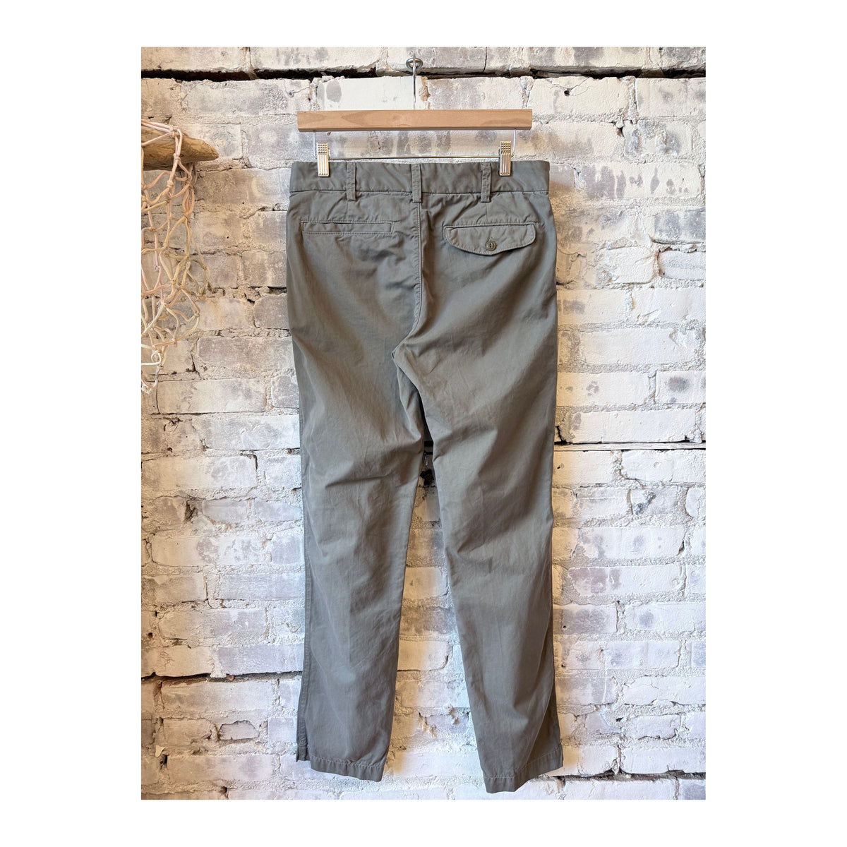 Men's Twill Original Chino pants by Save Khaki United in Root color, showing the tailored fit and classic style.