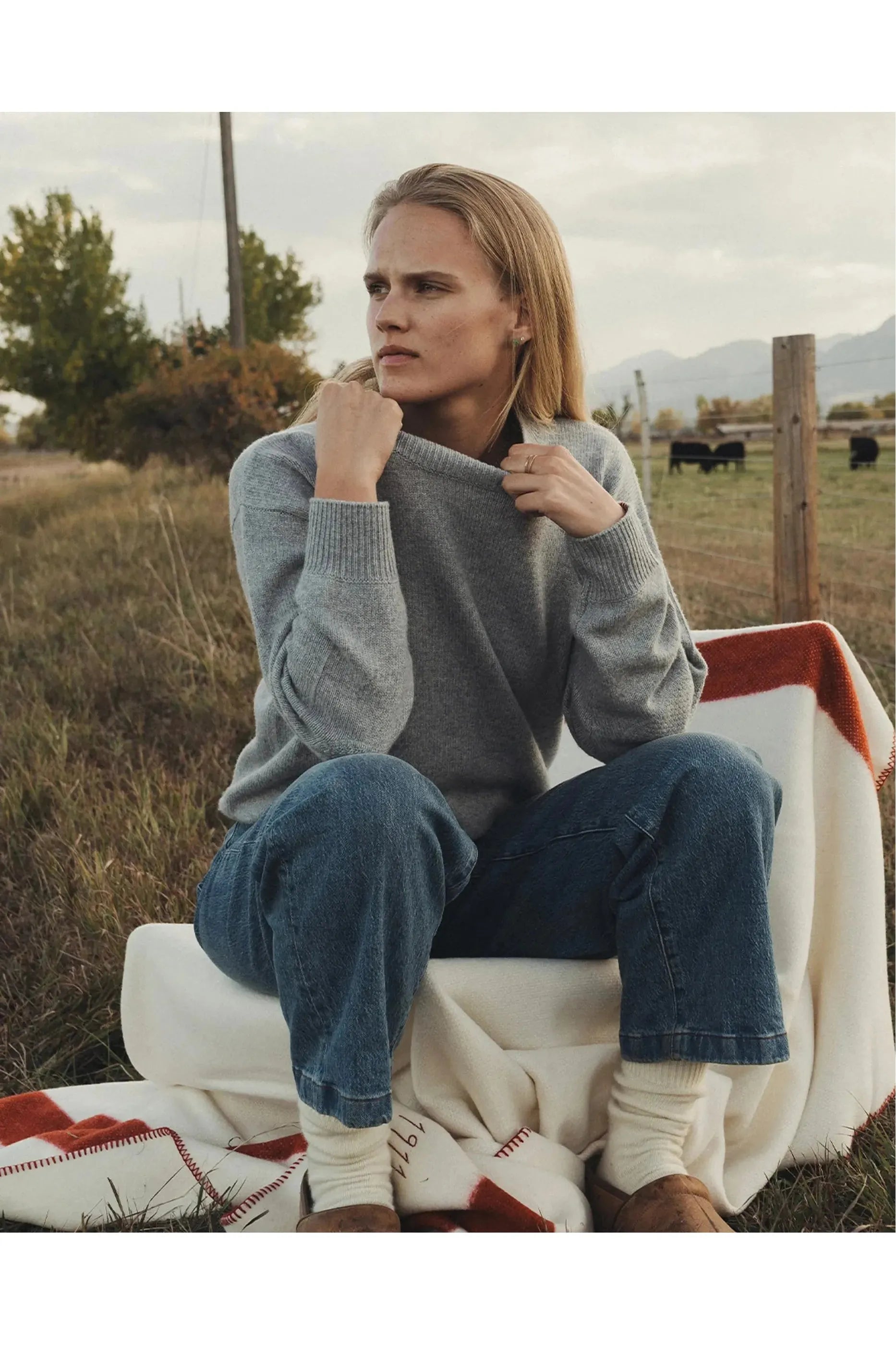 Women's Lodge Sweater - Huskey Grey - DUNE + SALT