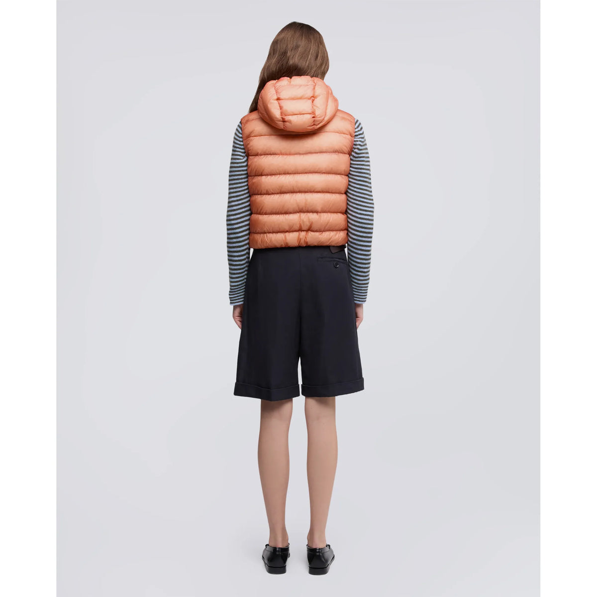 Women's Aspesi ultralight ripstop nylon vest in powder pink, lightweight and durable for outdoor wear.