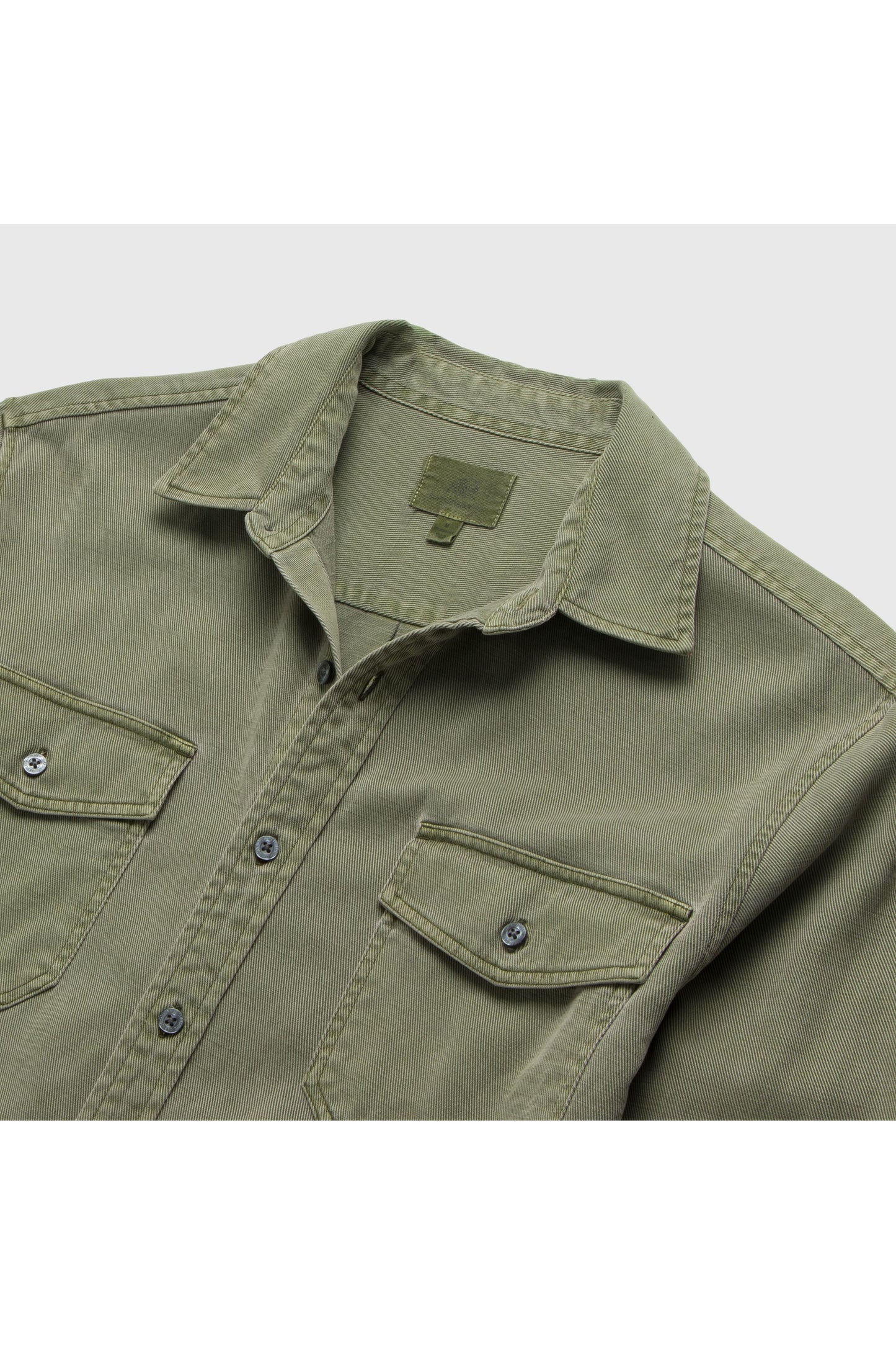 Jeb L/S Two-Pocket Garment-Dyed Shirt - Lichen Green - DUNE + SALT
