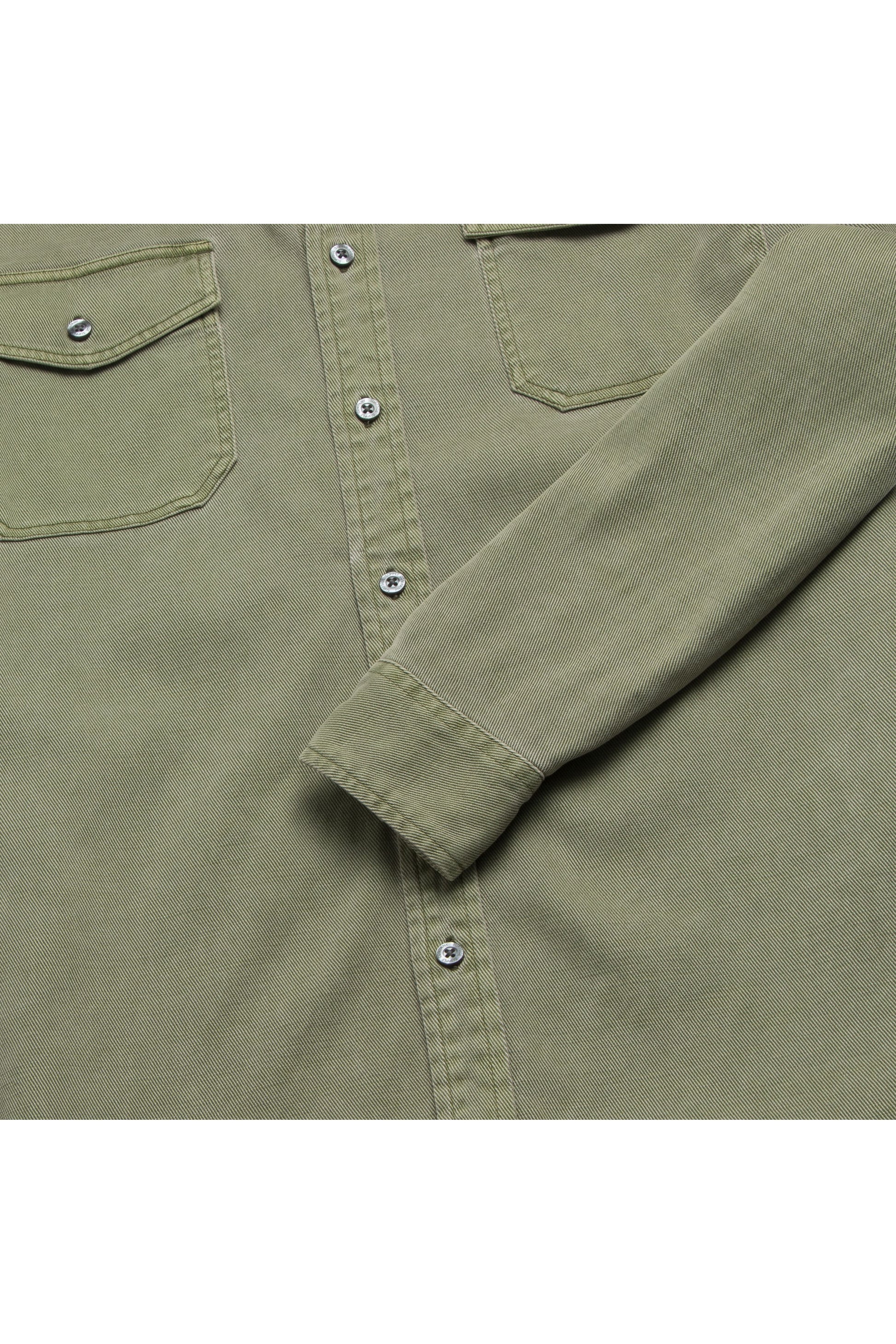 Jeb L/S Two-Pocket Garment-Dyed Shirt - Lichen Green - DUNE + SALT