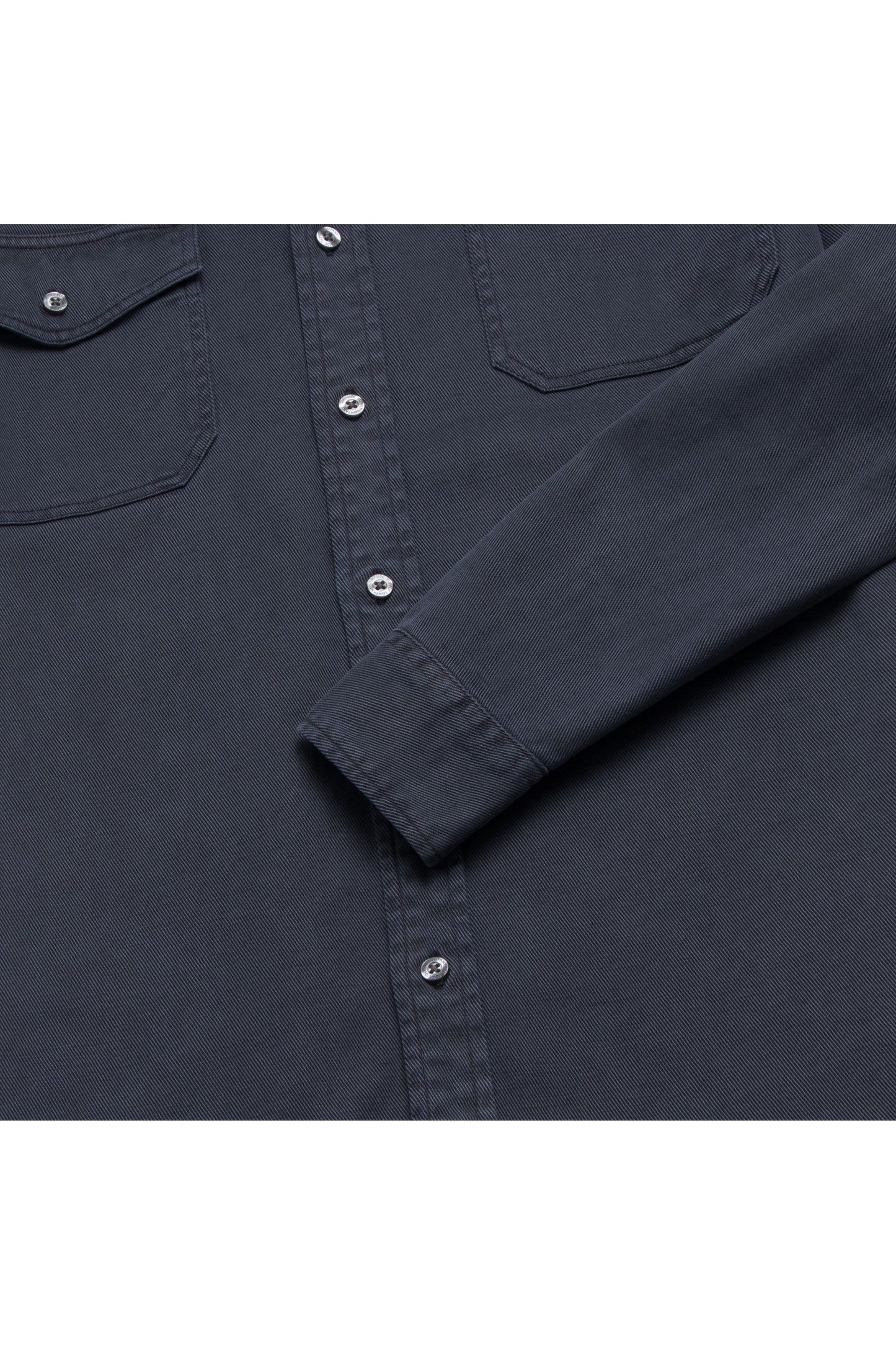 Jeb L/S Two-Pocket Garment-Dyed Shirt - Navy - DUNE + SALT