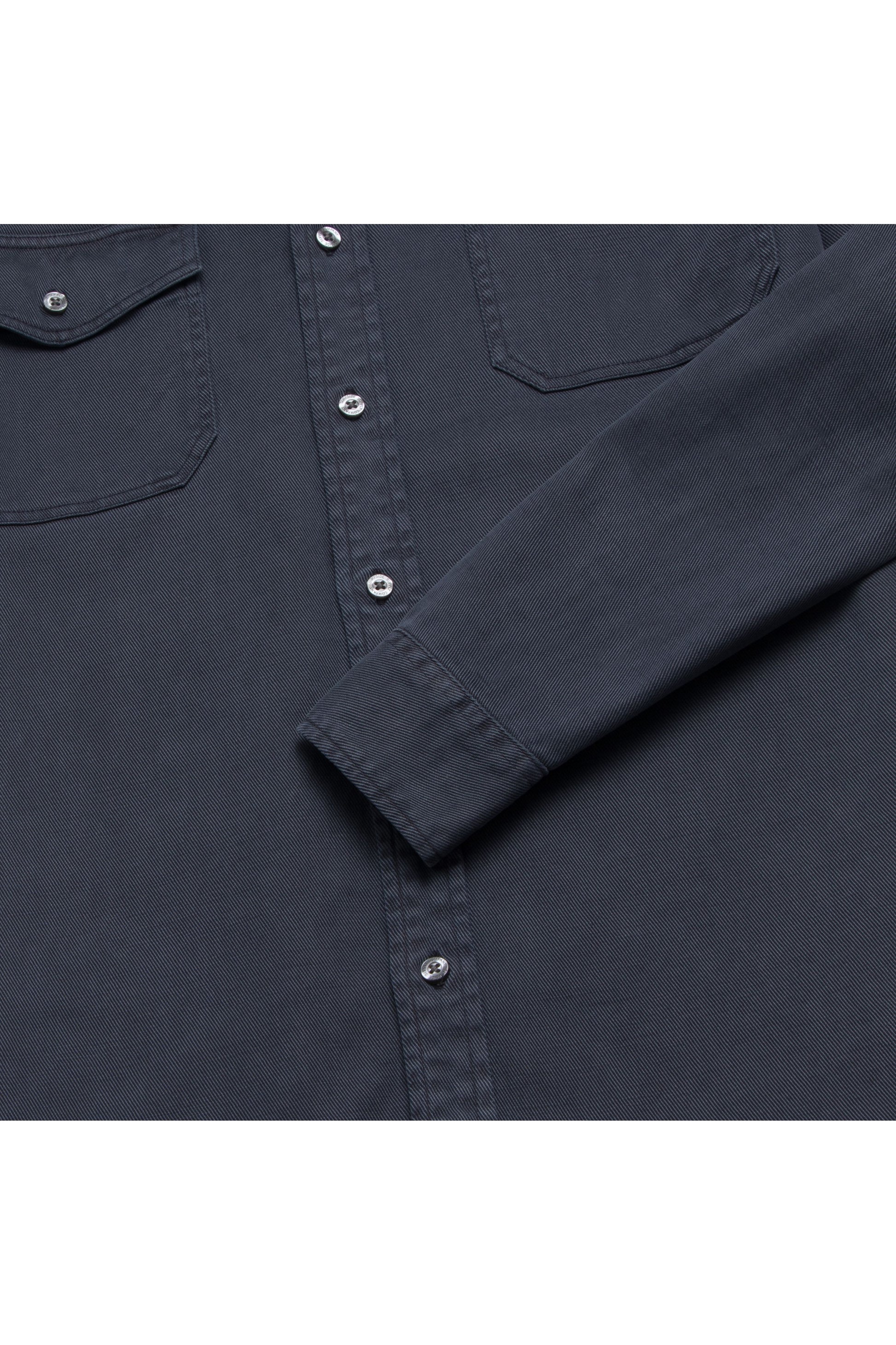 Jeb L/S Two-Pocket Garment-Dyed Shirt - Navy - DUNE + SALT