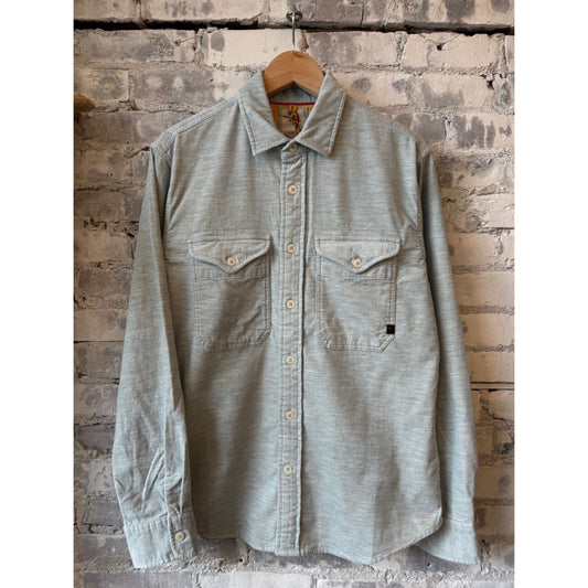Relwen Utility Workshirt - Cloud Blue Sueded Pile Dark Gray