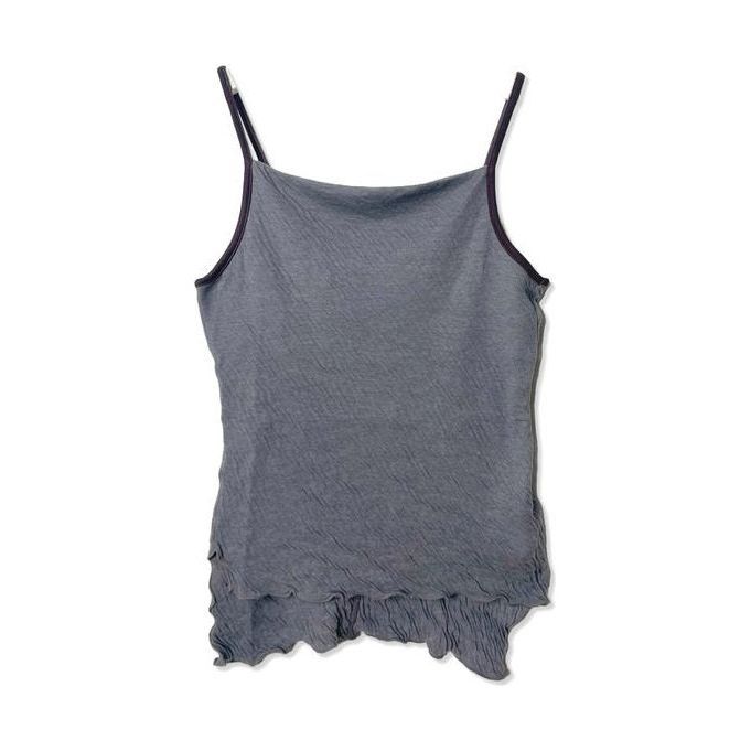 Women's Hi-Soft Double Face Camisole by V::Room in charcoal, showcasing the soft, double-layer fabric and fitted design.