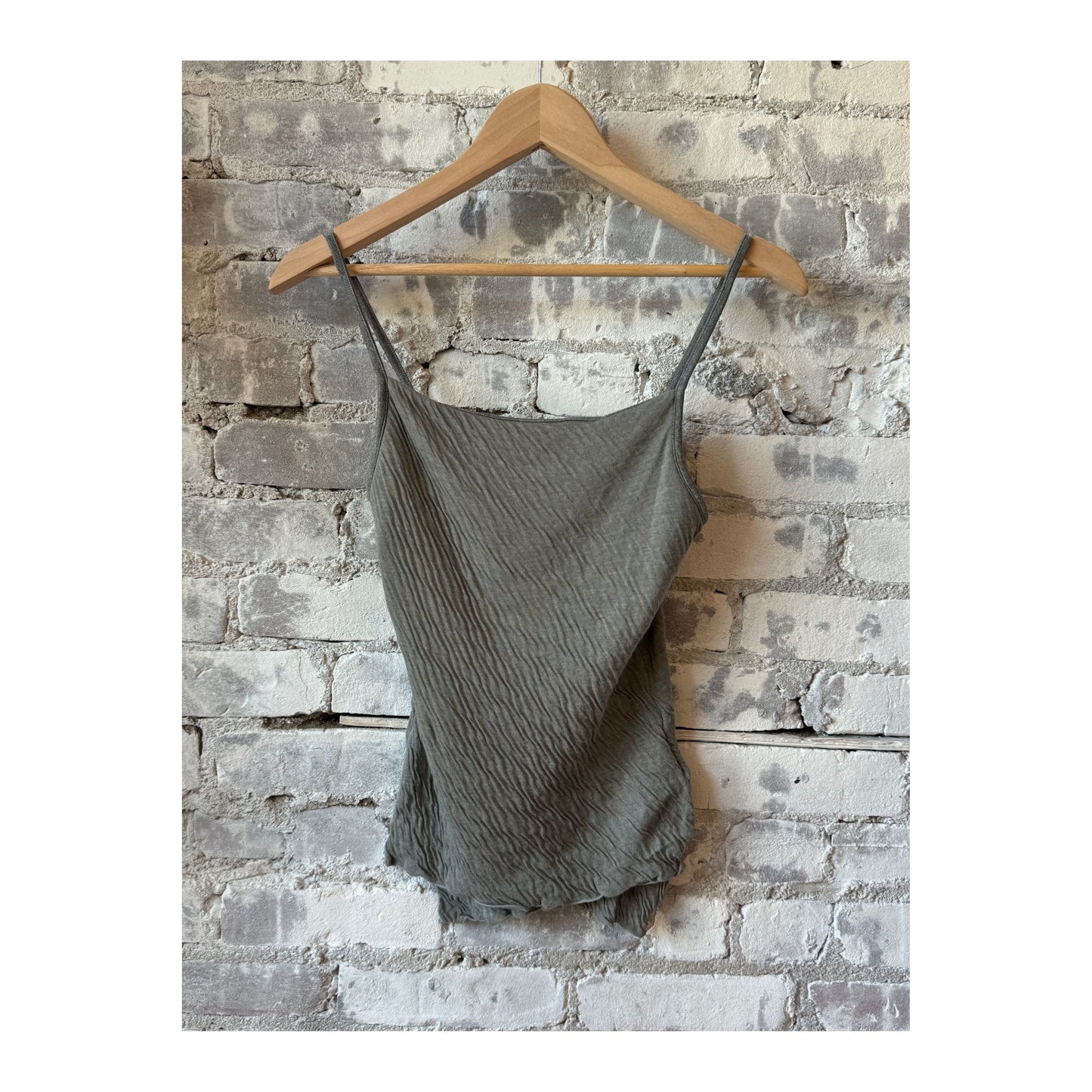 V::Room Hi-Soft Double Face Charcoal Camisole for women, soft fabric, sleeveless, comfortable women's camisole on a neutral background.