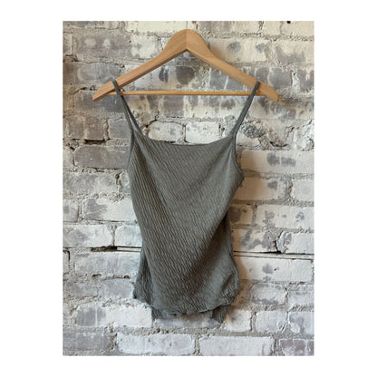 V::Room Hi-Soft Double Face Charcoal Camisole for women, soft fabric, sleeveless, comfortable women's camisole on a neutral background.