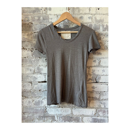 Women's V::Room Hi-Soft Jersey SS Crew T-Shirt in charcoal, casual short-sleeve top with a comfortable fit and soft fabric.
