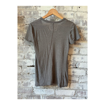 Women's Hi-Soft Jersey SS Crew T-Shirt by V::Room in charcoal, lightweight and comfortable with a classic crew neckline.