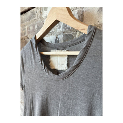 Women's Hi-Soft Jersey SS Crew T-Shirt by V::Room in charcoal, soft fabric, short sleeves, casual fit, front view.