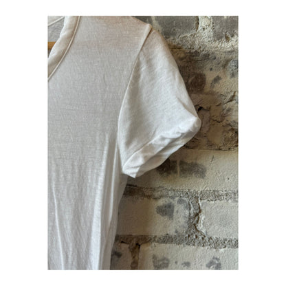 Women's V::Room Hi-Soft Jersey SS Crew T-Shirt in white, showcasing a comfortable short-sleeve cotton tee.