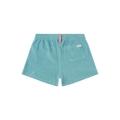 4Incher Comfy Cord Shorts - Aqua - DUNE + SALT