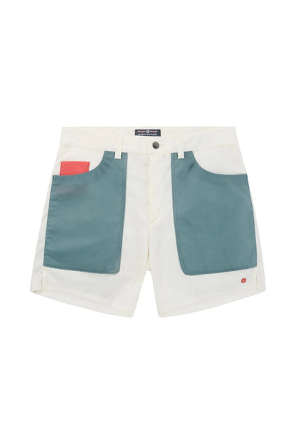 Men's 7incher Field Short - Off-White/Stormy Blue - DUNE + SALT