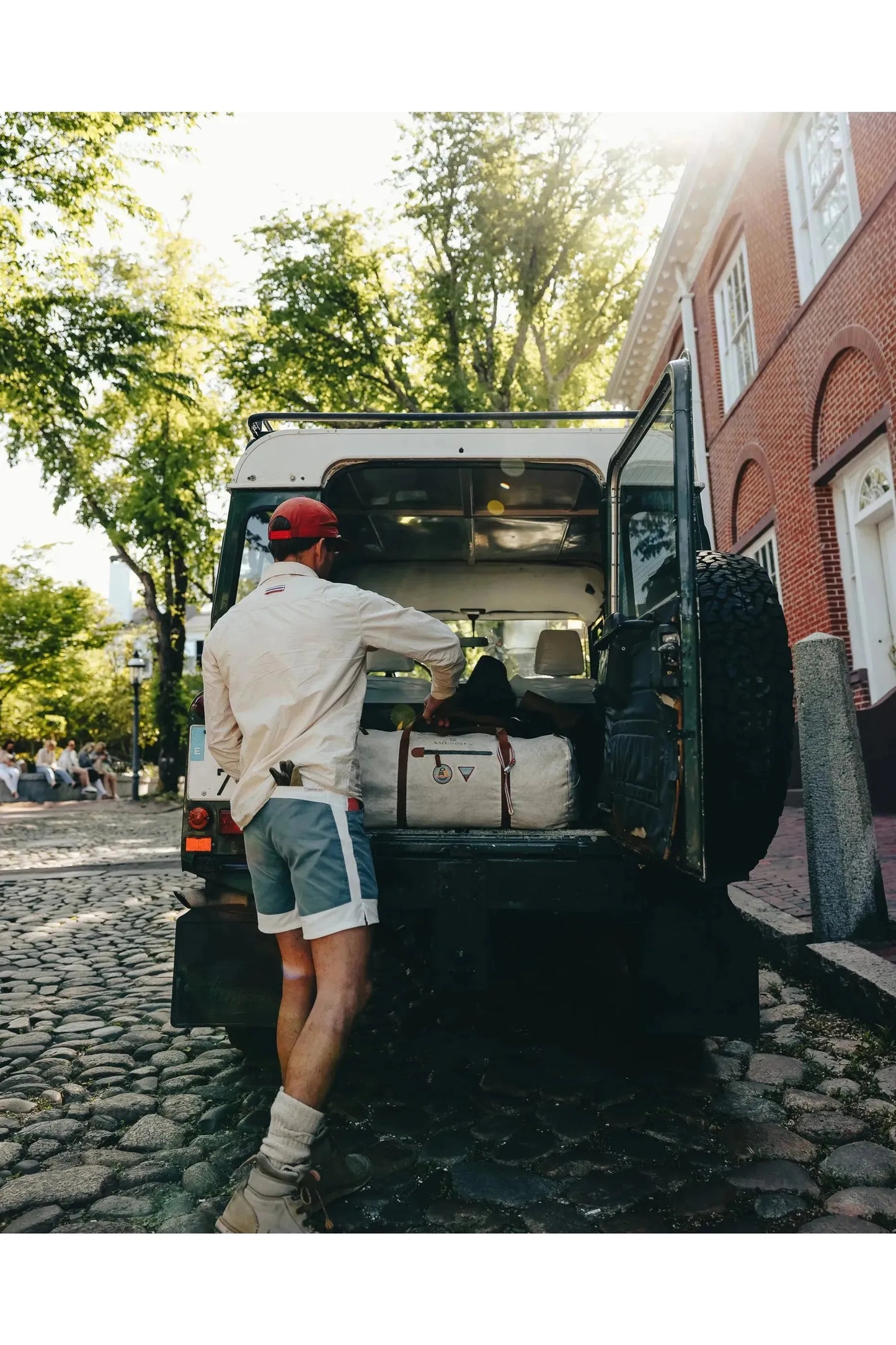 Men's 7incher Field Short - Off-White/Stormy Blue - DUNE + SALT