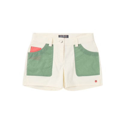 Women's 5incher Field Shorts - Offwhite/Willow Green - DUNE + SALT