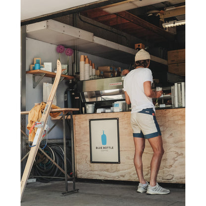 7Incher Concord Shorts - Natural/Stormy Blue - DUNE + SALT