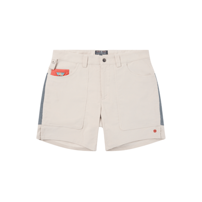 7Incher Concord Shorts - Natural/Stormy Blue - DUNE + SALT