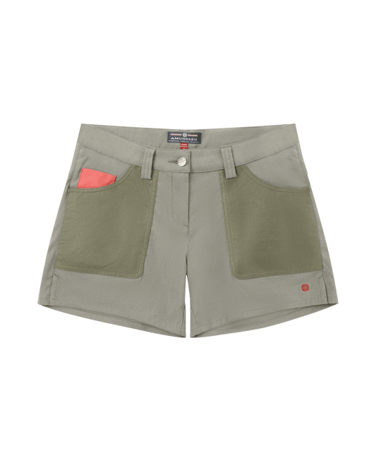 Women's 5incher Field Shorts -Blue Surf/Olive Ash - DUNE + SALT