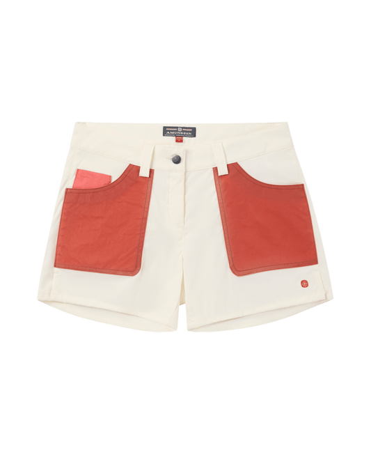 Women's 5incher Field Shorts - Offwhite/Terra Red - DUNE + SALT