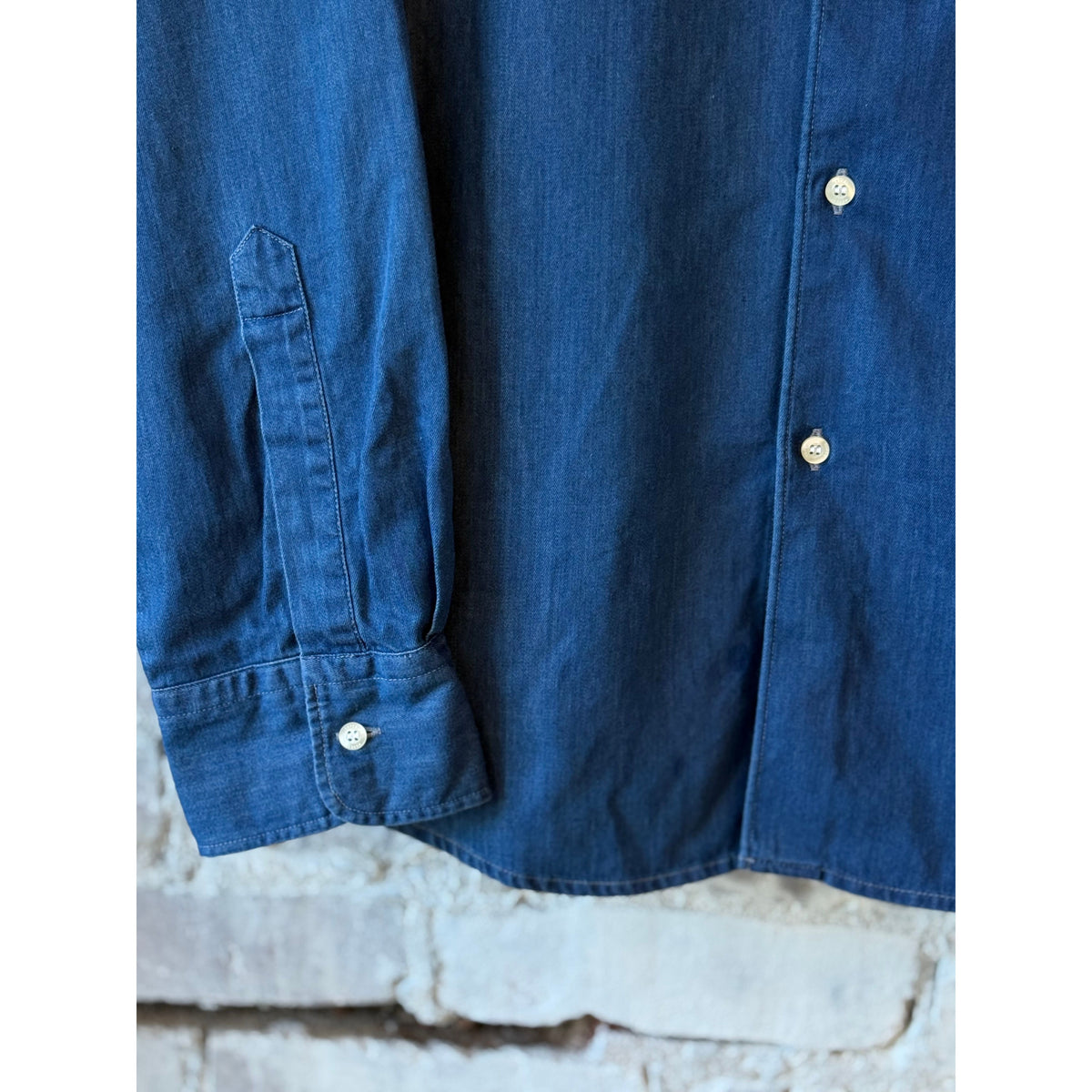 Men's Vic Shirt in denim blue by Aspesi, featuring a casual fit and classic denim fabric.