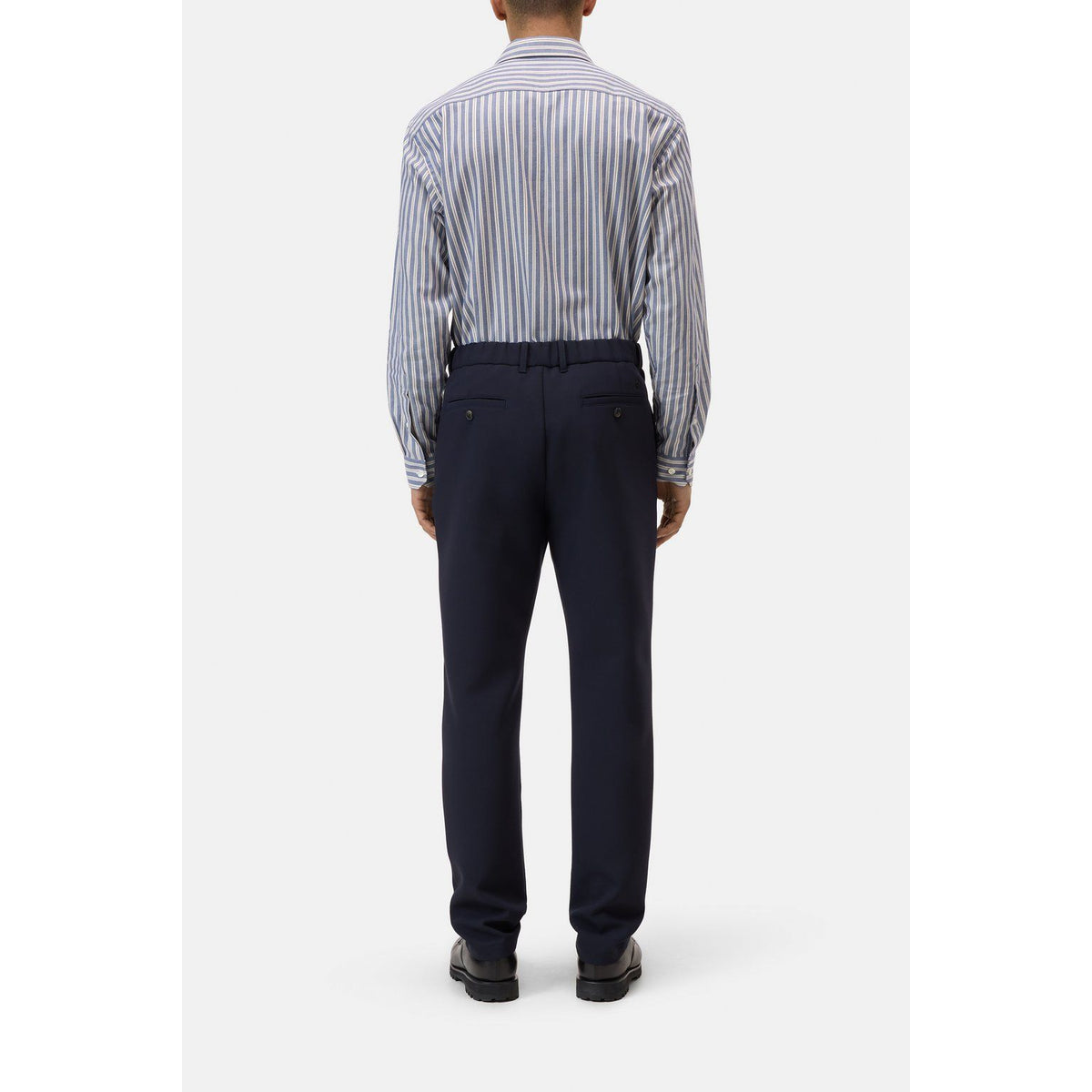 Men's Vigo Formal Pant in Dark Night by Closed Men's, tailored fit with sleek dark fabric, suitable for professional or formal occasions.