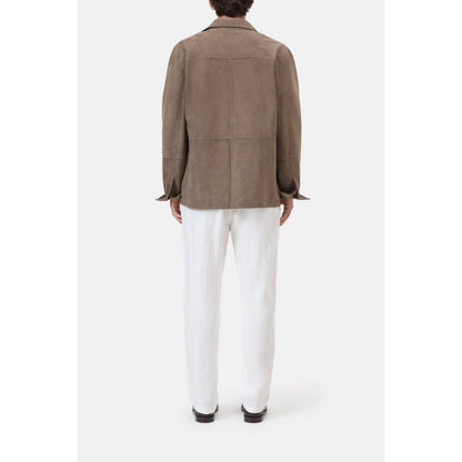 Men's Vigo Tapered Linen Pants in Ivory by Closed Men's, showing the relaxed fit and lightweight fabric on a neutral background.