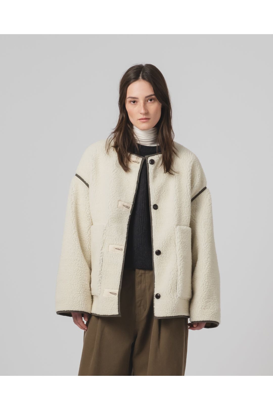 G.O.D Solar Piumino Nylon Jacket - Fossil/Off White