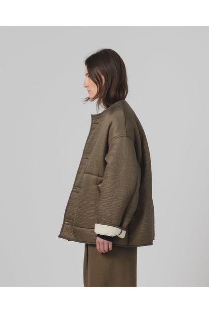 G.O.D Solar Piumino Nylon Jacket - Fossil/Off White