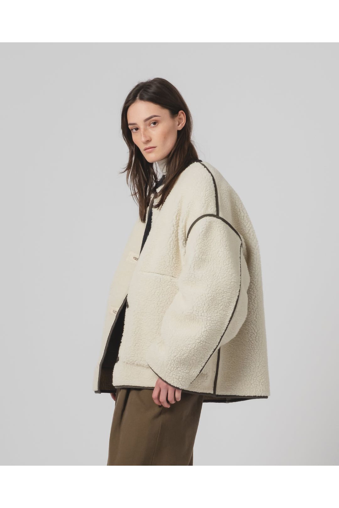 G.O.D Solar Piumino Nylon Jacket - Fossil/Off White