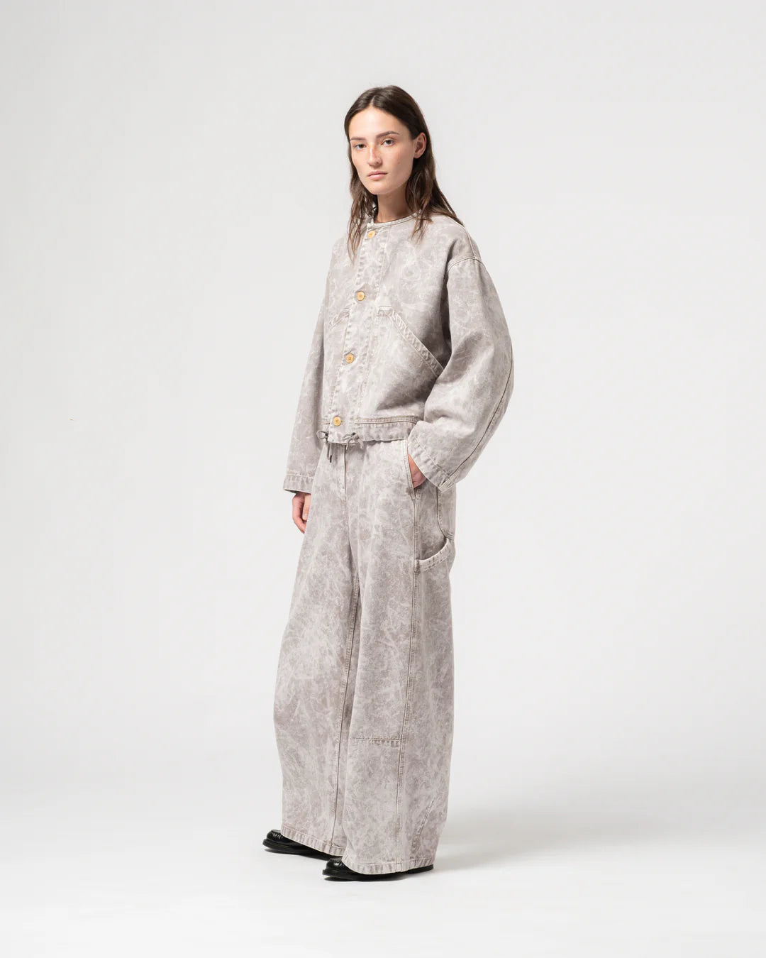 G.O.D. Nuclear Canvas Jacket - Grey Marble