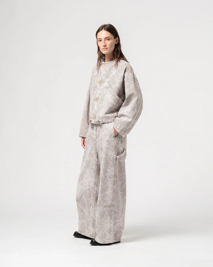 G.O.D. Nuclear Canvas Jacket - Grey Marble
