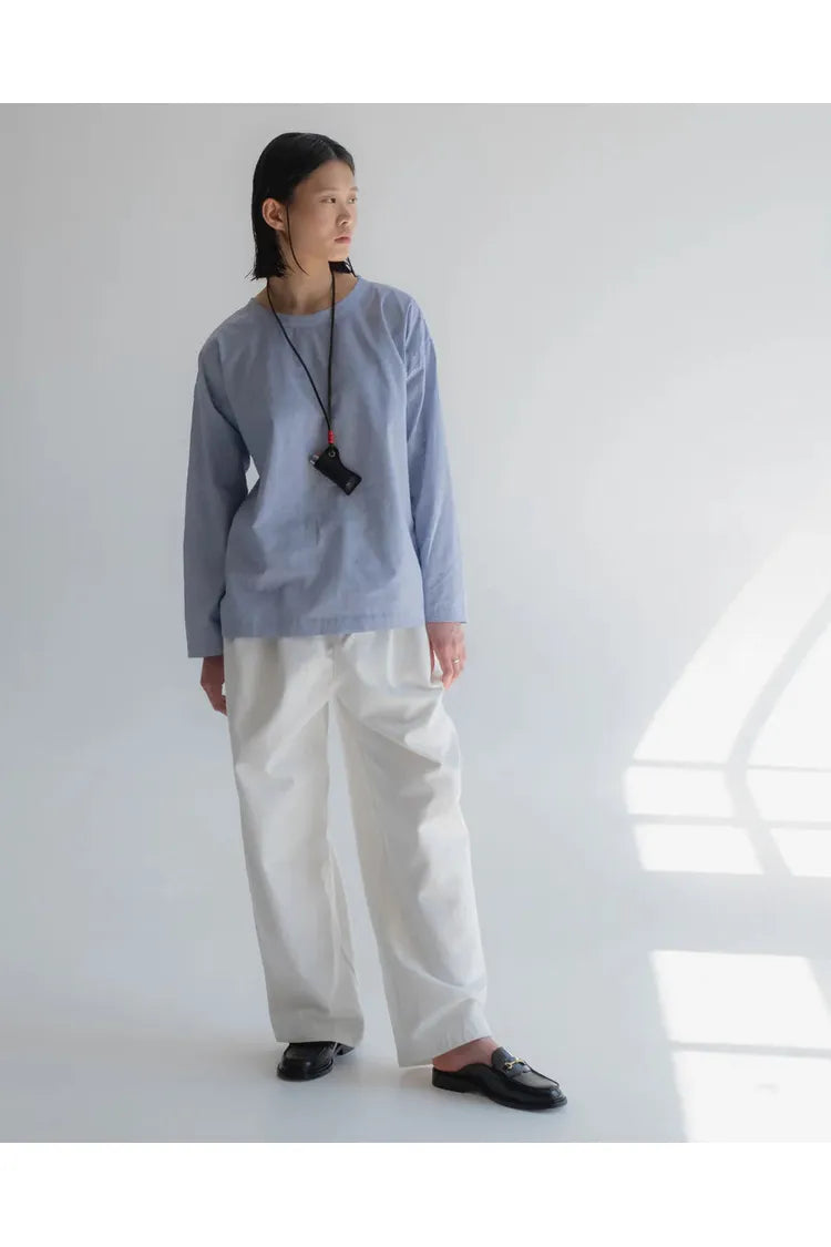 G.O.D Gardner Linen Poplin Smock - Light Blue - DUNE + SALT