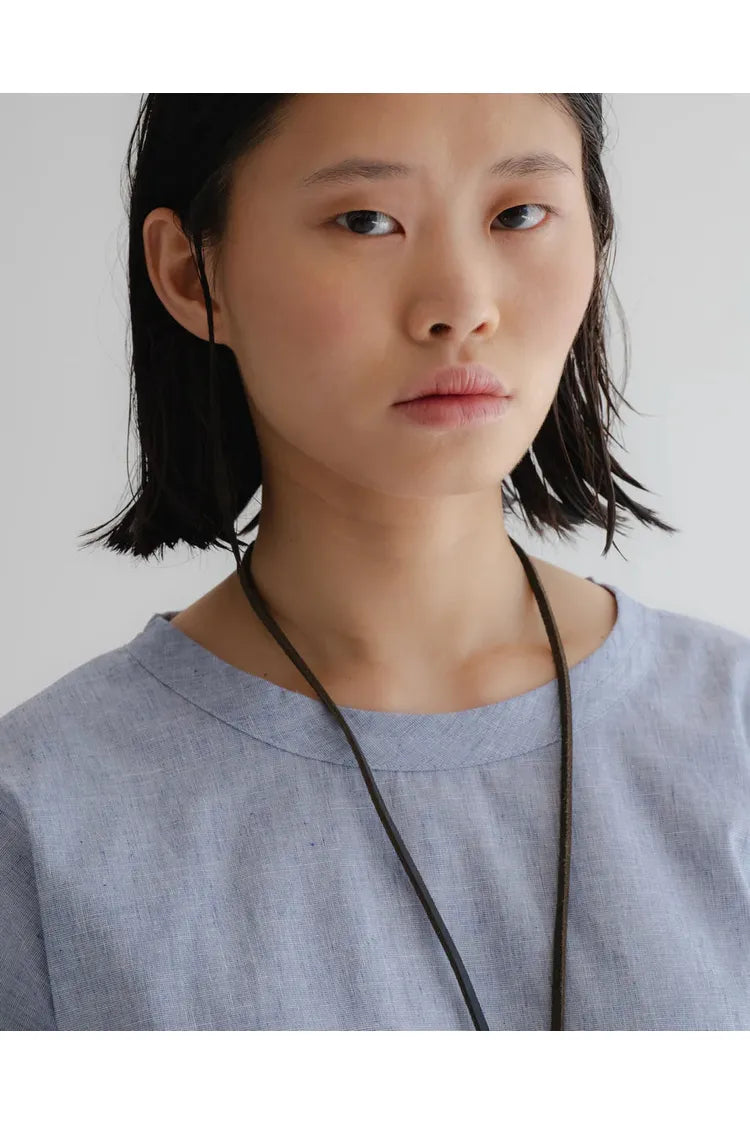 G.O.D Gardner Linen Poplin Smock - Light Blue - DUNE + SALT