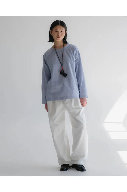 G.O.D Gardner Linen Poplin Smock - Light Blue - DUNE + SALT