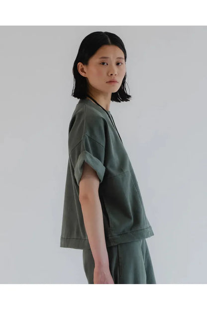 G.O.D. Physical Tee Twill Jersey - Forest Green - DUNE + SALT