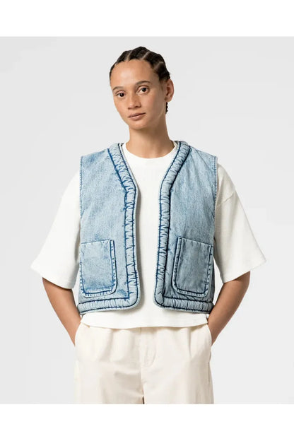 G.O.D Tsuki Salt Lake Denim Vest - Blue - DUNE + SALT